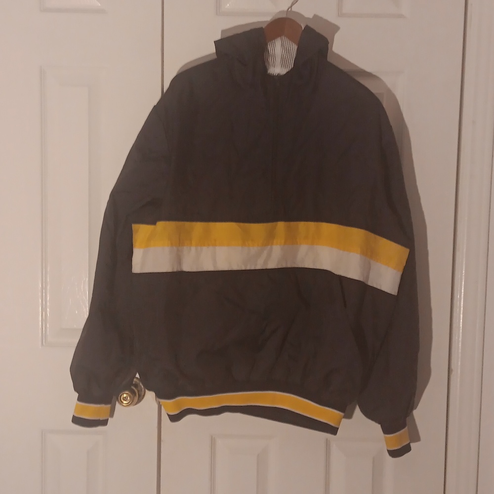 (Forks Hs/Twilight) Men's Navy and Yellow L Hooded Jacket